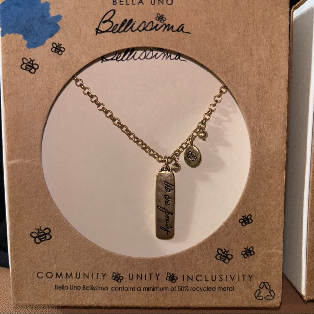 Gold Necklace with Engraved Pendant